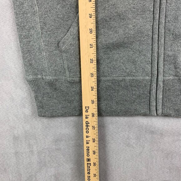 J Crew Mens Sweater Medium Gray Full Zip Long Sleeve Cotton Cashmere Blend Knit - Picture 6 of 7